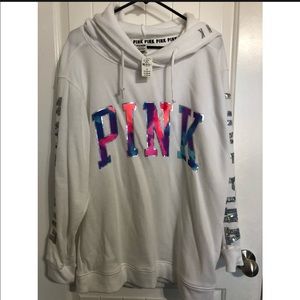 Pink bling pullover hoodie